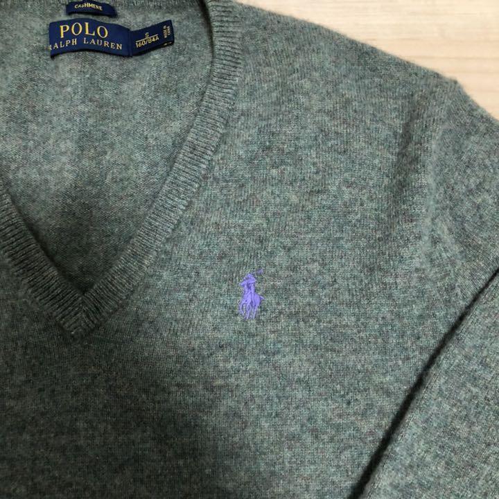 POLO カシミヤVネックセーター S dZm5J-m98341065490 Ralph Lauren お得大人気