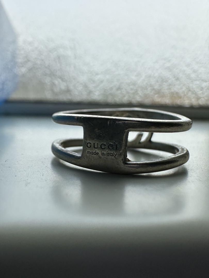 ホット セールの通販 GUCCI シルバー925 ロゴリング サイズ9 アクセサリー