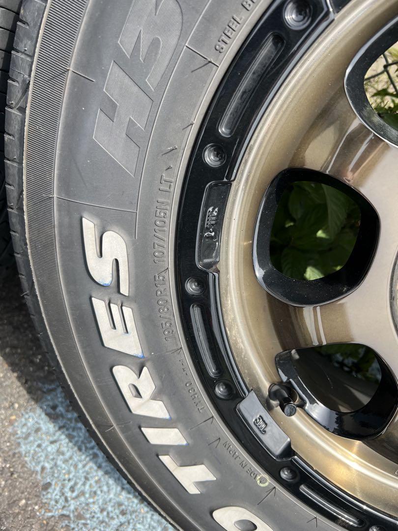 195/80R15 ４本セット　ホットスタッフ　マットクロスグレイス