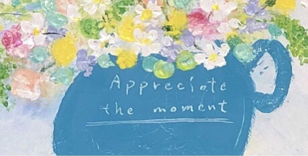 コリアグランドセール 油絵 絵画 原画 SM インテリア アート ブルー ポップ 花 一点物 絵画