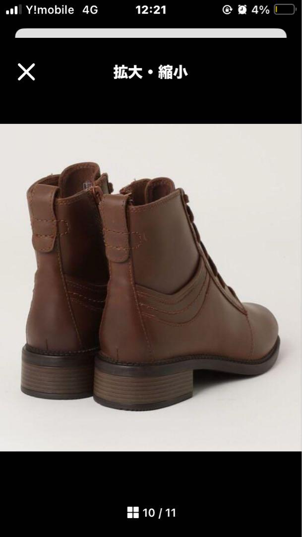 Clarks ブラウン レースアップブーツ - 靴価格
