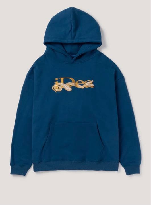 IDEASWAM snake logo hoodie blue 青 L