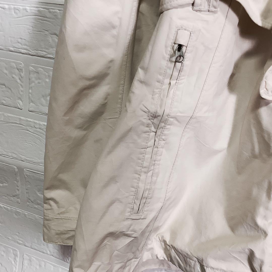 ノースフェイス 薄手 マウンテンジャケット ハイベント ベルト 刺繍ロゴ 白XL