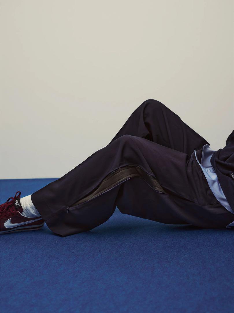 SEDAN Ventilation Wide Slacks Navy Lサイズ