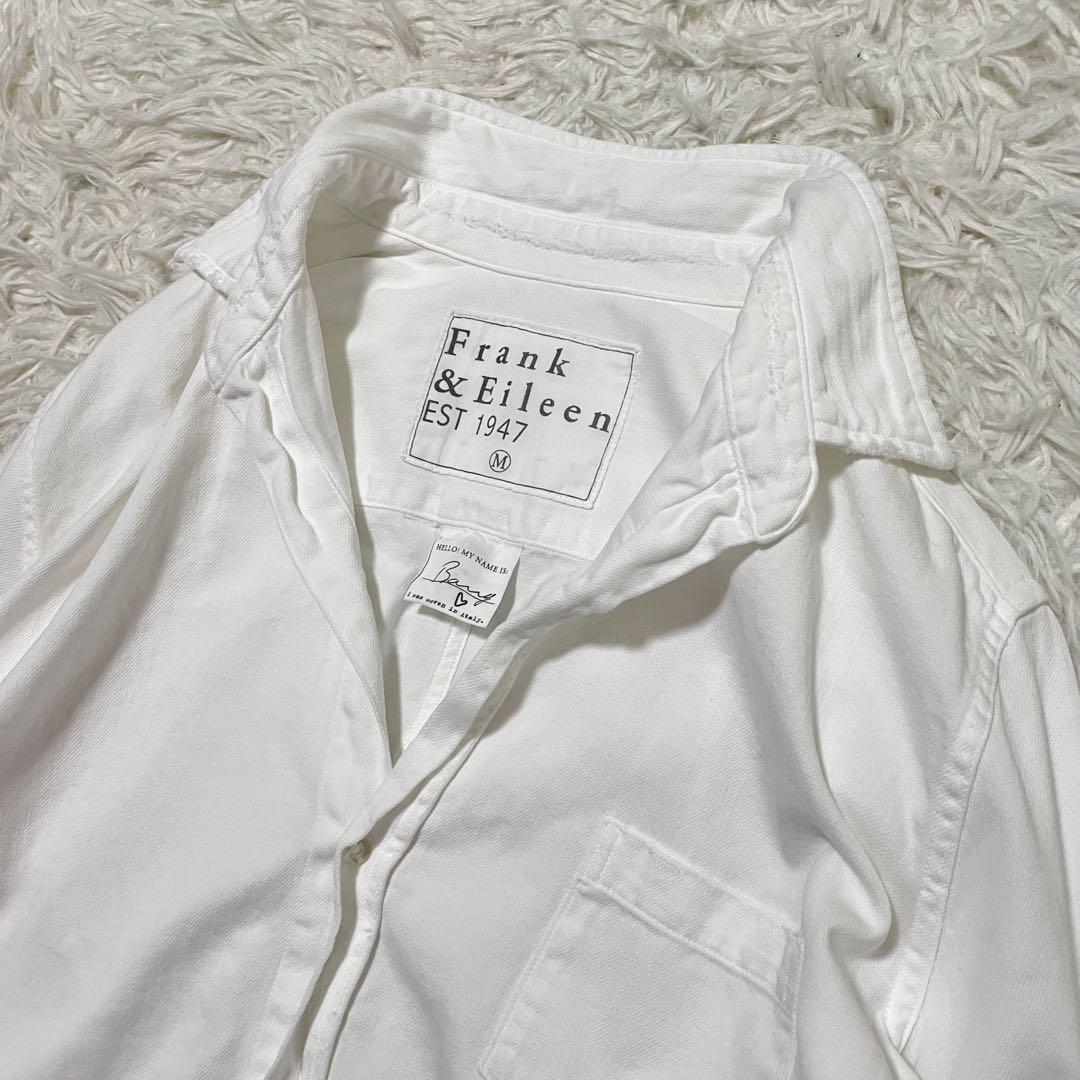 極美品 フランクアンドアイリーン ホワイト デニムシャツ Barry