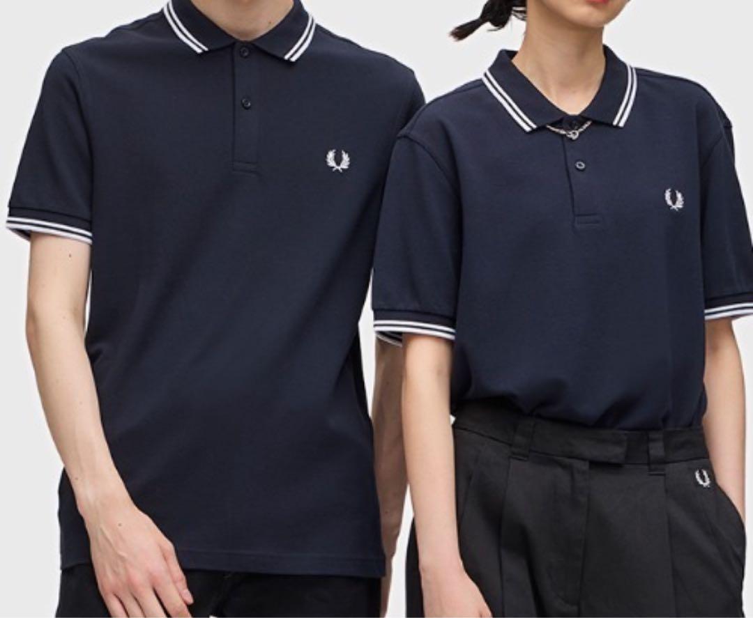 【新品】FRED PERRY 半袖ポロシャツ　ネイビー