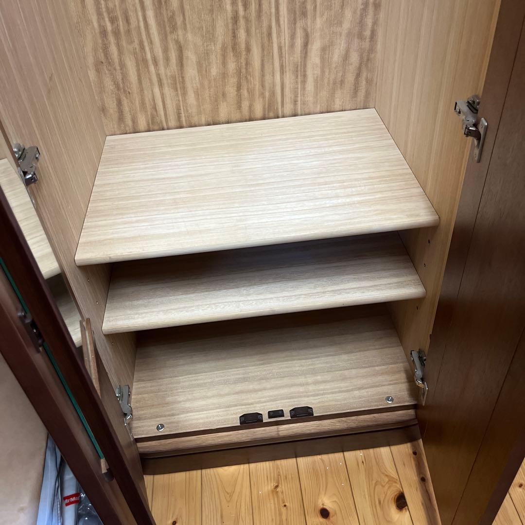 ダークブラウン収納キャビネット3棹セット目立った傷や汚れなし