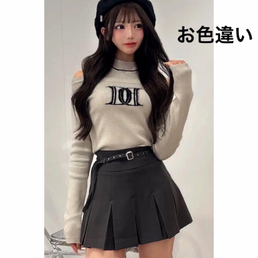 新品未開封　ダーリッチ　レイヤードライクロゴニットトップス　darich フリー