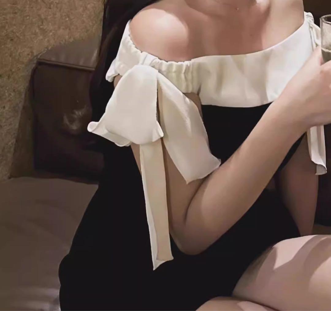 ワンピース Two Tone Ribbon Ronper S Two-Tone Ribbon Romper