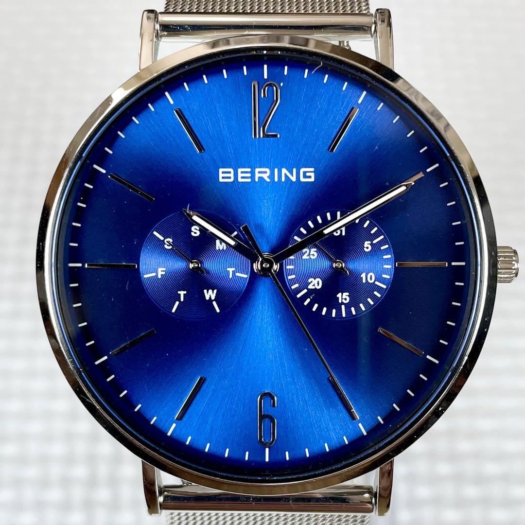 電池新品＊BERING/ベーリング　メンズ　腕時計　デイデイト　サファイアガラス
