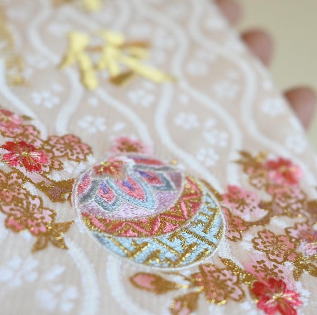 20cm小さめ 名前旗【金襴生地×刺繍】送料無料スタンド付 女