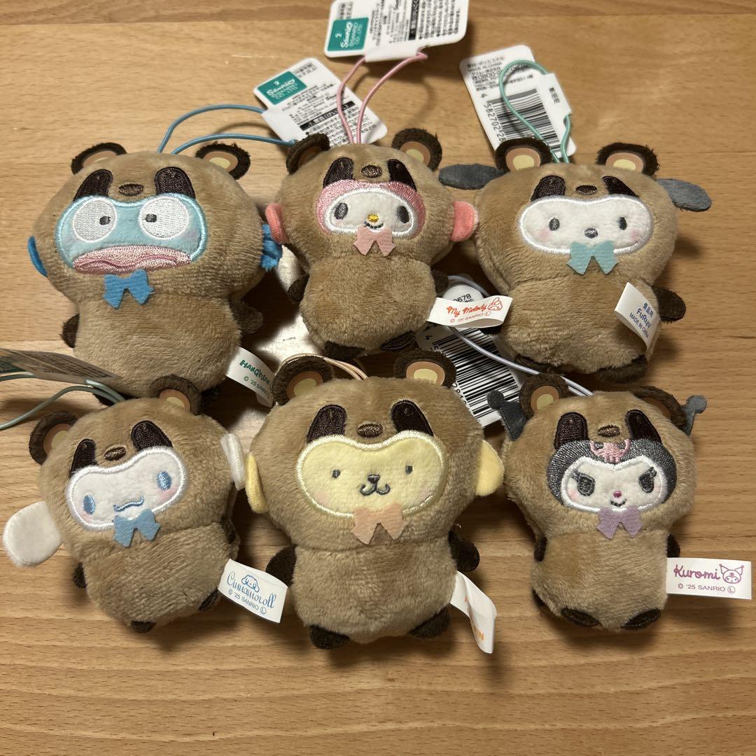 6種　10セット サンリオキャラクターズ　どうぶつ着ぐるみマスコット　たぬき編 6種 10セット サンリオキャラクターズ どうぶつ着ぐるみ