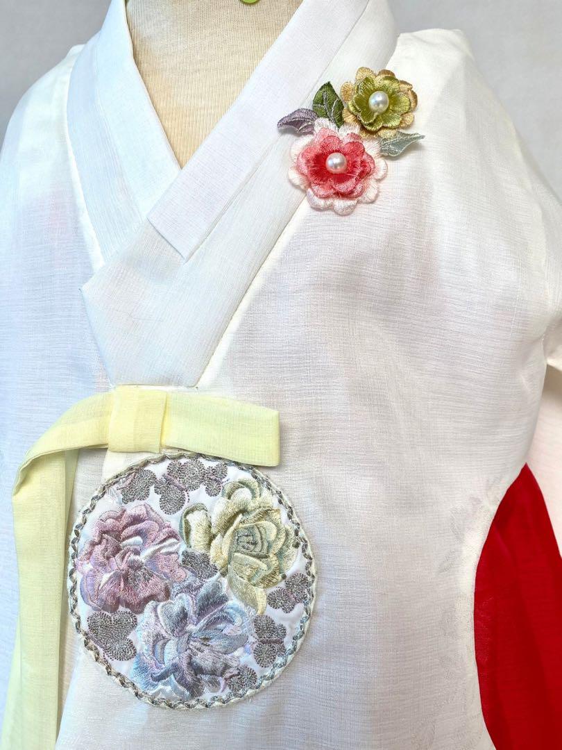 新品 チマチョゴリ タンウィ 刺繍 モダン 韓服 ウェディング 重ねチマ チマチョゴリセットt銀箔タンウィチョゴリ黒(身長84cm 1号サイズ