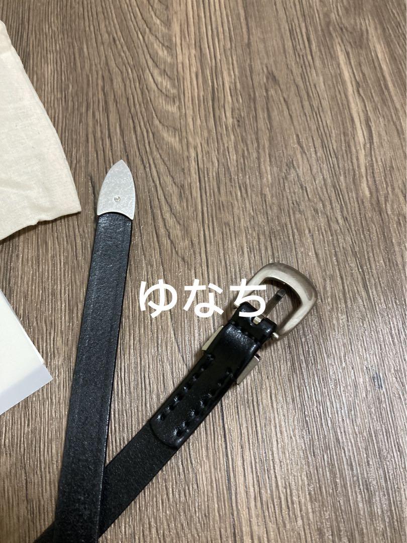 小物 OUR LEGACY BELT BLACK LEATHER 80