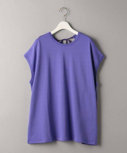BY ジェーンスミス JANE SMITH バックレースアップTシャツ