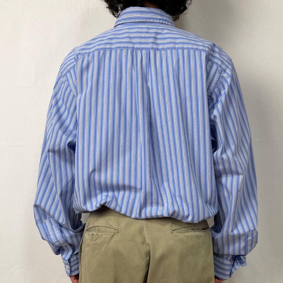 90s ラルフローレン ストライプシャツ ボタンダウンシャツ 古着 ヴィンテージ