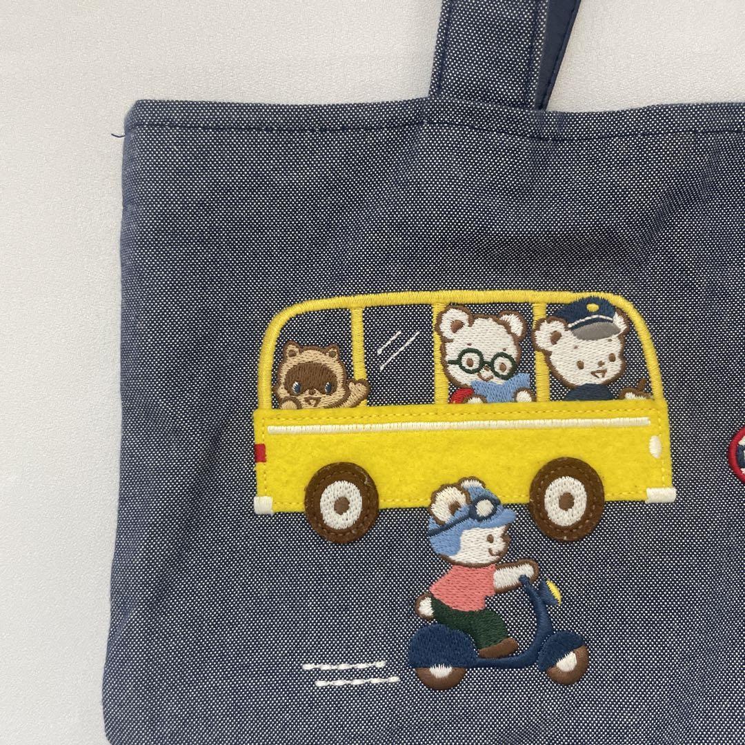 完売品»ファミリア デニムバック トートバック 黄色いバス