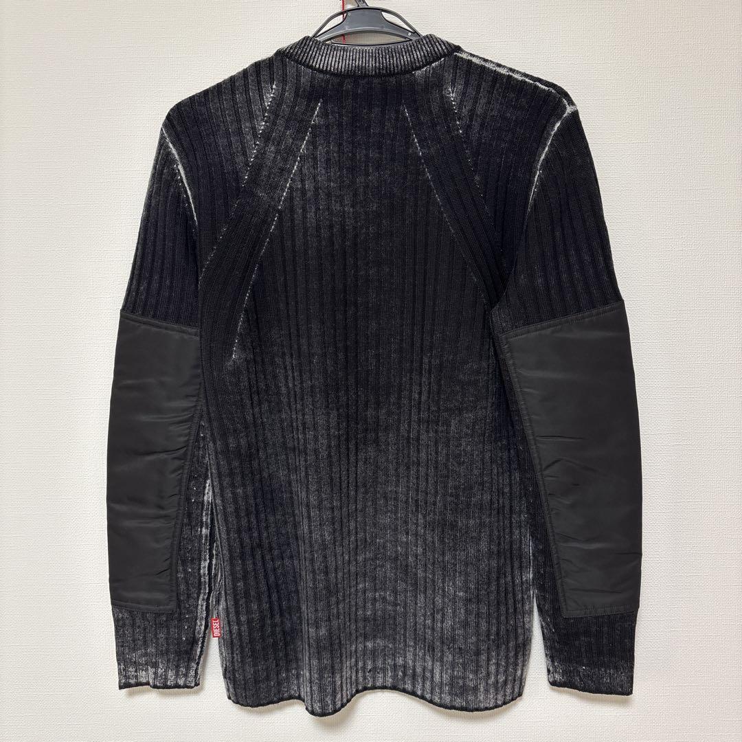 DIESEL ディーゼル　K-Retroブラックニットセーター　Mサイズ