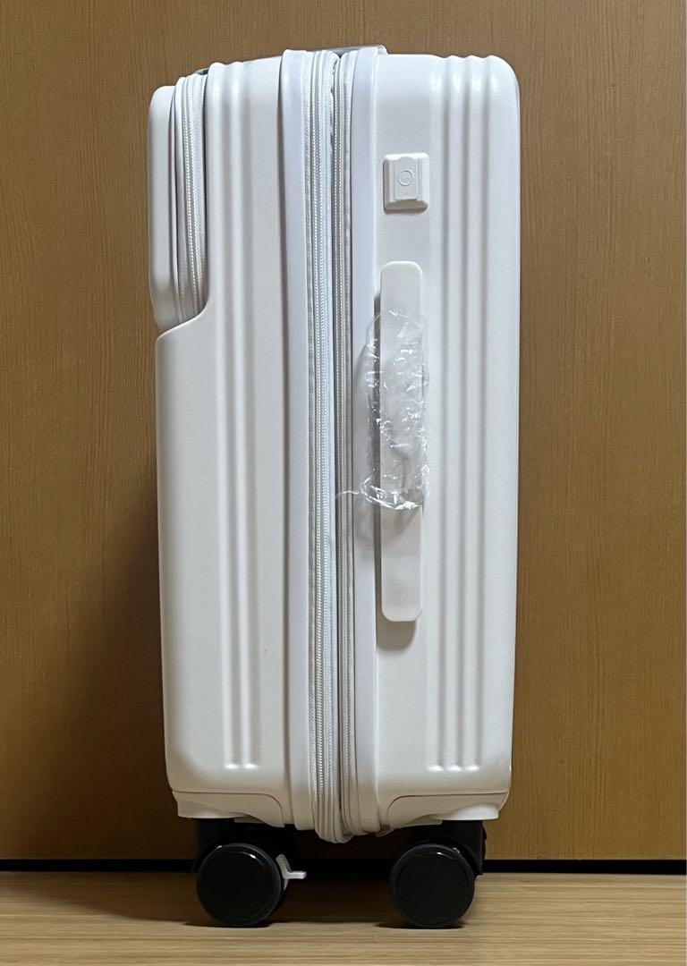 年末年始セール大特価❤️白キャリーケース フロントオープン 拡張 S 機内持込可