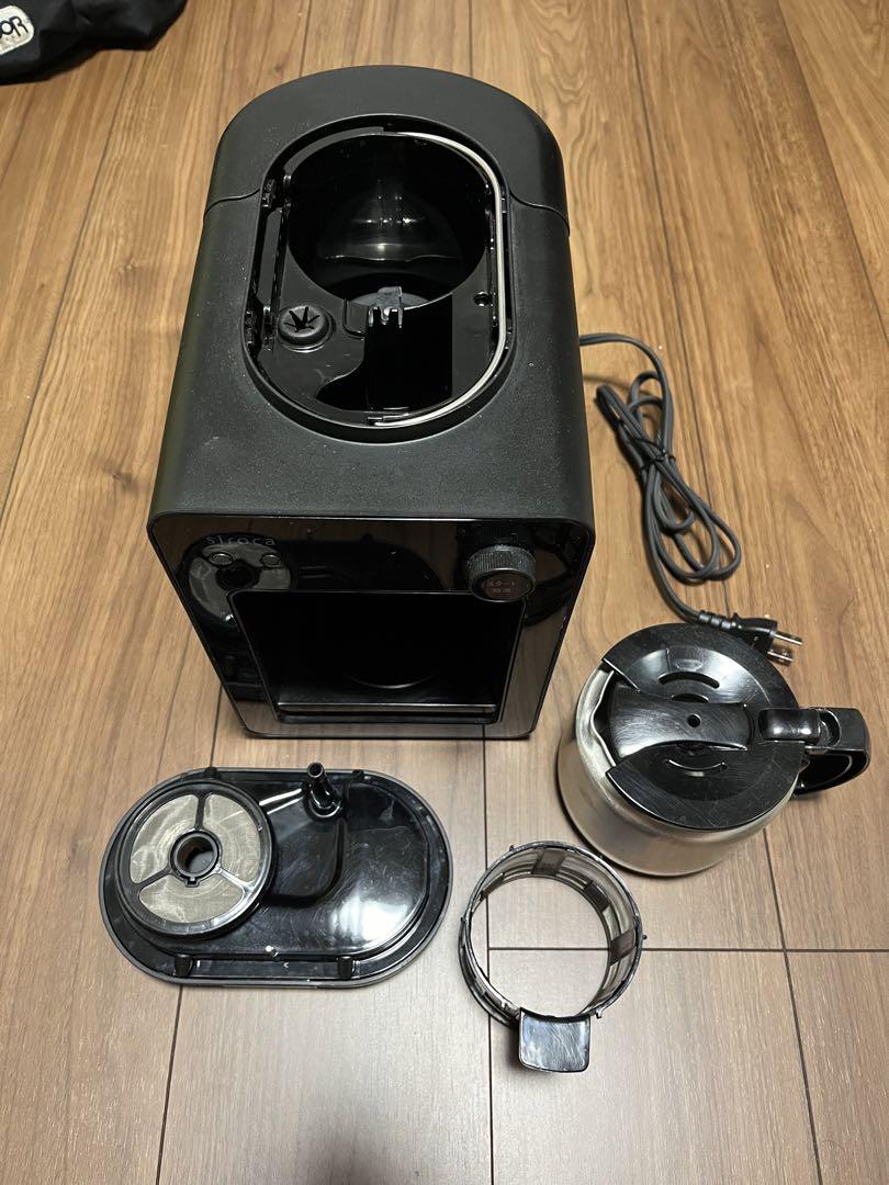 シロカ黒コーヒーメーカー全自動ブラック
