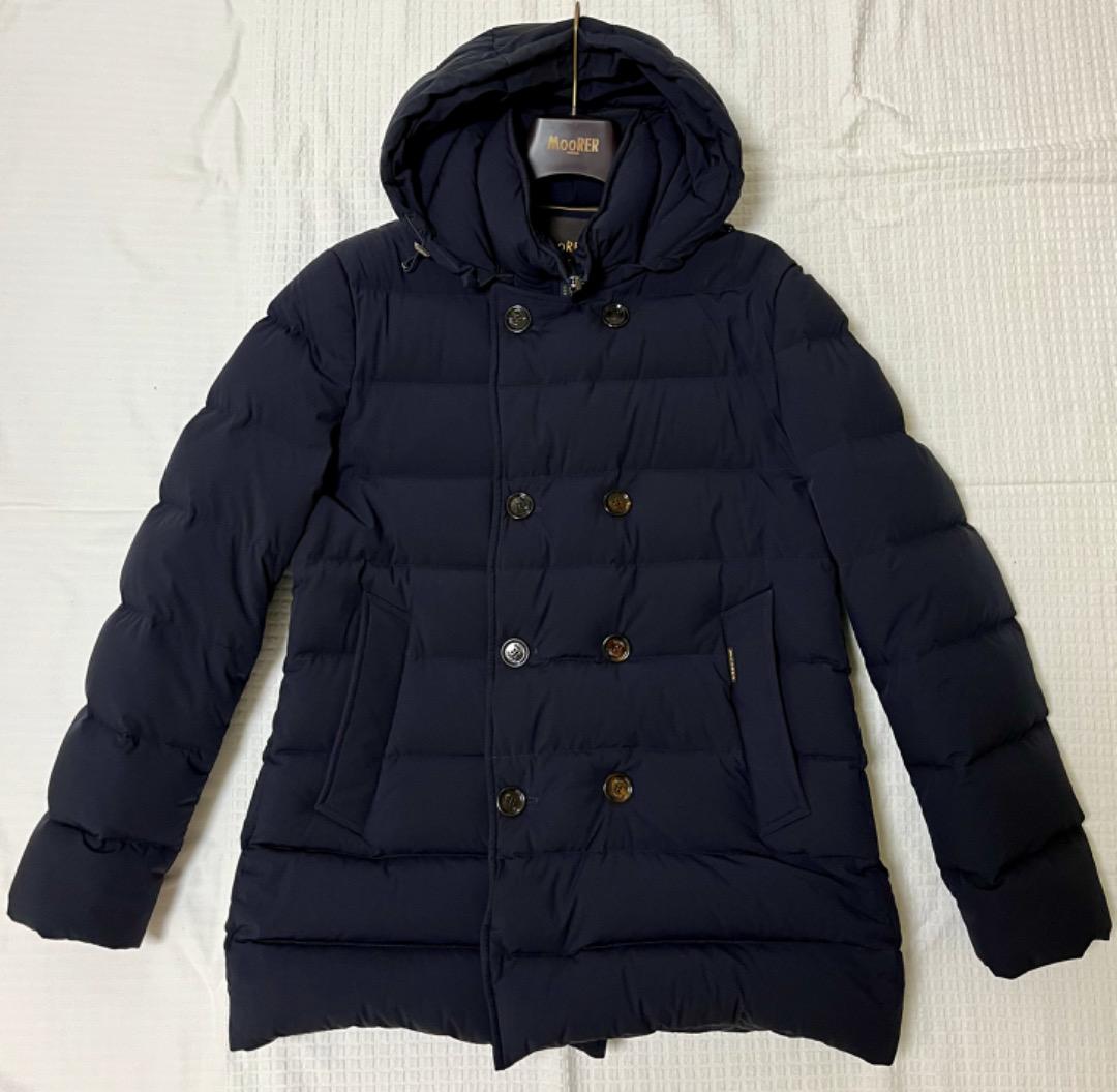 極美品‼️MooRER FLORIO-KN もちもちダウン ダークブルー 48