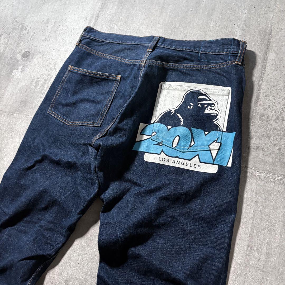 パンツ X-LARGE 20X1 PRINTED DENIM PANT y2k