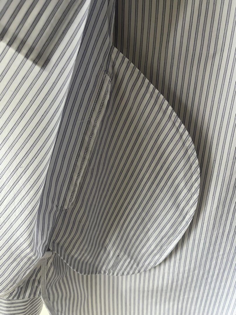 トップス ARGUE V-NECK TIDY SHIRT/stripe