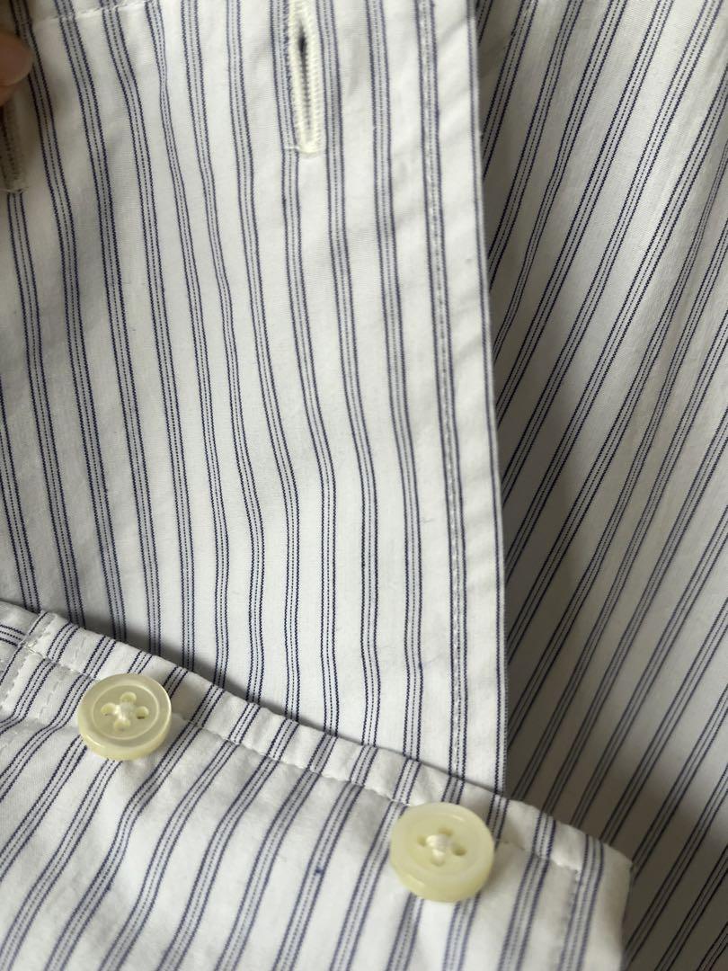 トップス ARGUE V-NECK TIDY SHIRT/stripe