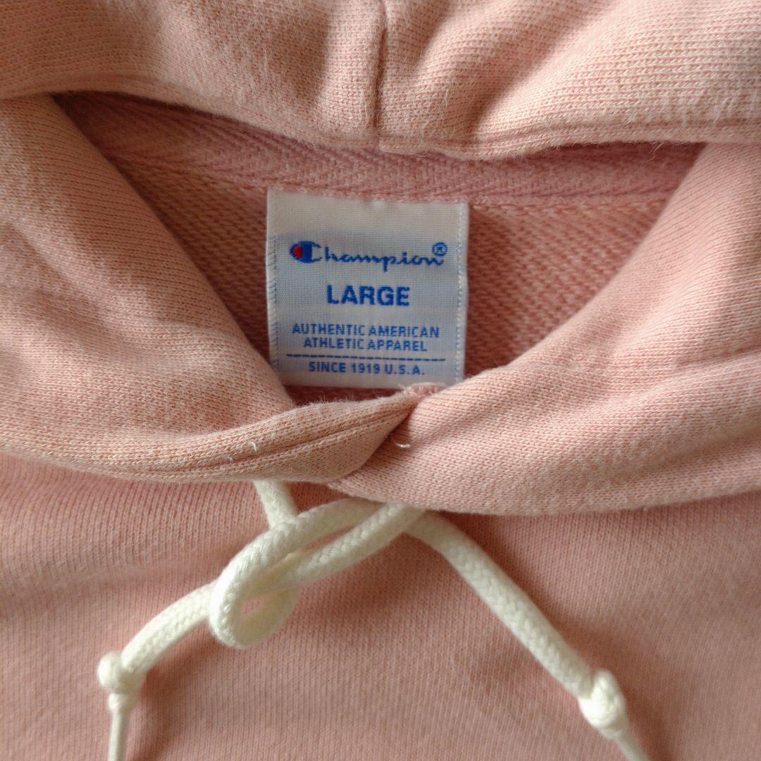 Champion サーモンピンク パーカー Lサイズ