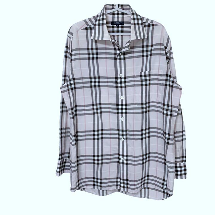 ゆったりサイズ感 BURBERRY LONDON ノバチェックシャツ ピンク