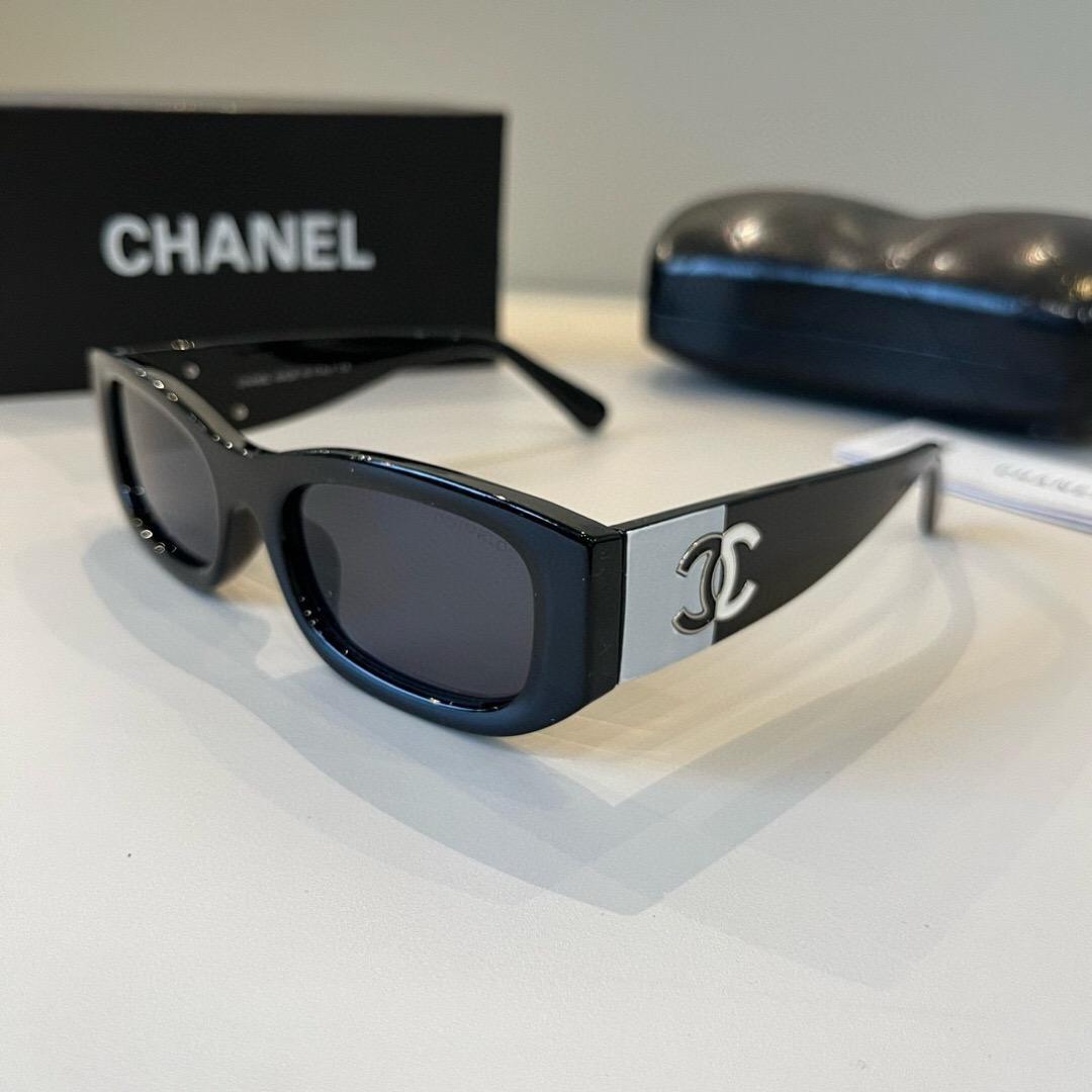 極美品 CHANEL ブラック サングラス スクエア型 - メルカリ