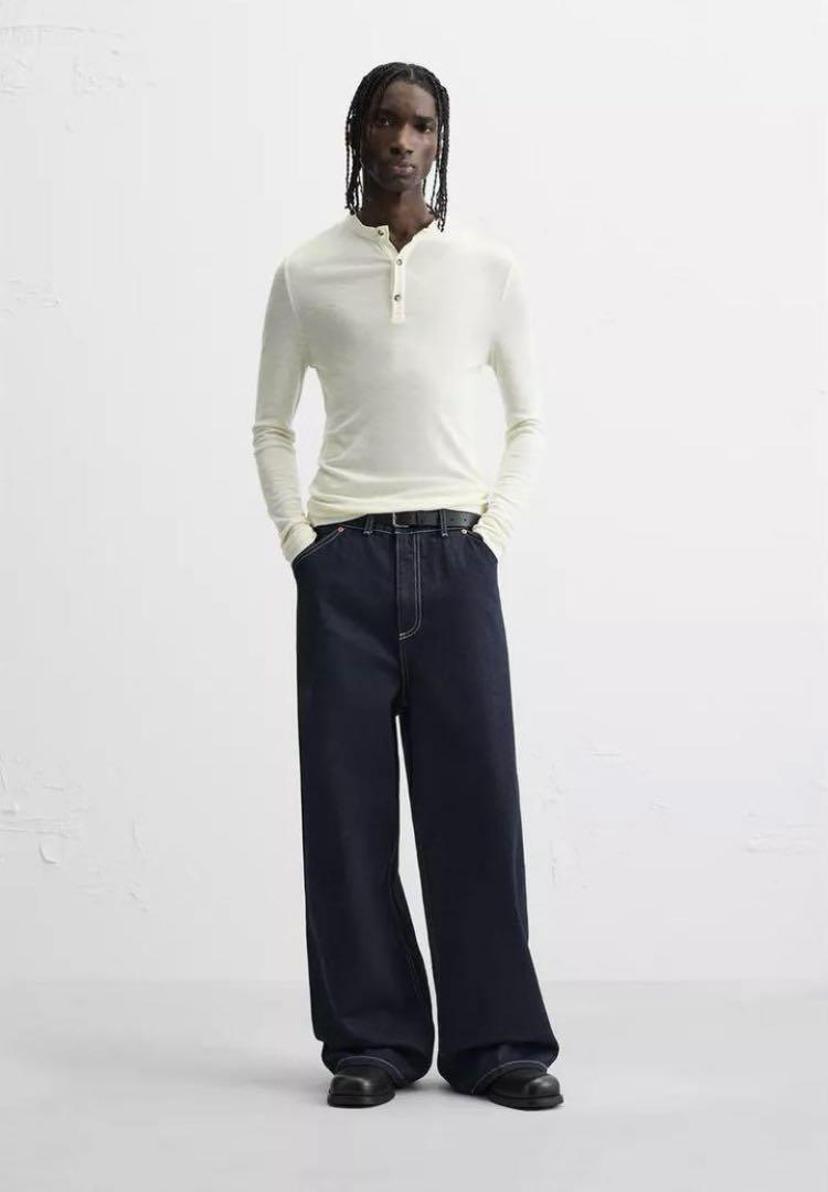 zara エクストラバギーデニム インディゴブルー 完売品 【値下げ交渉可】
