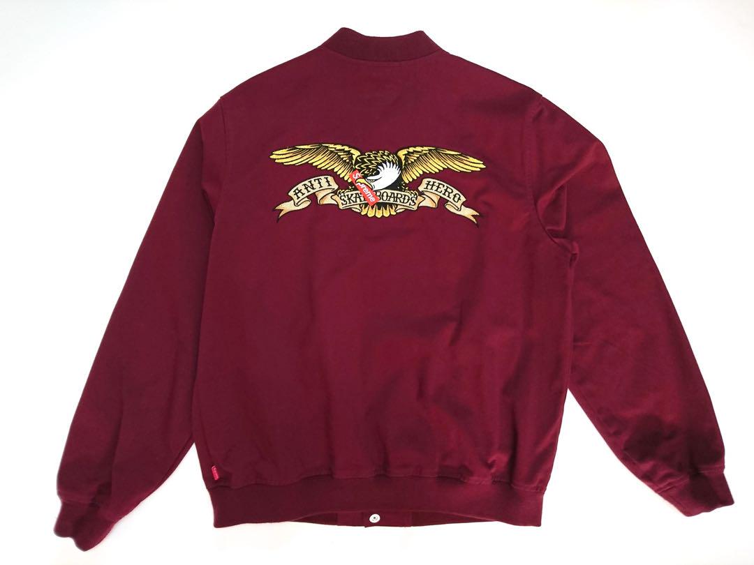 Supreme Antihero Bomber Jacket Burgundy