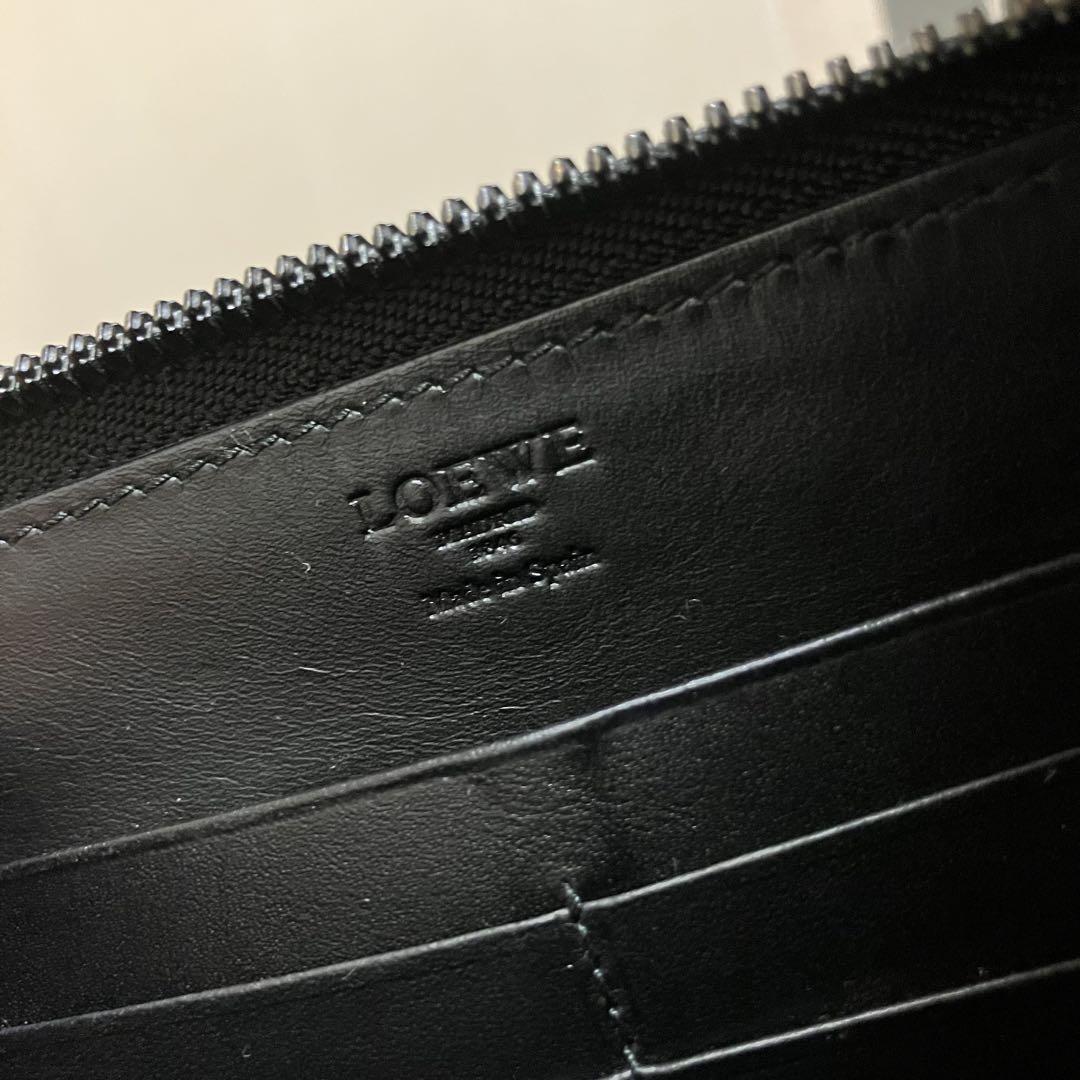 【LOEWE】ロエベ 長財布 ラウンドジップ アナグラム ブラック 黒