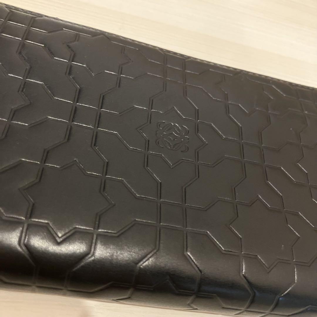 【LOEWE】ロエベ 長財布 ラウンドジップ アナグラム ブラック 黒