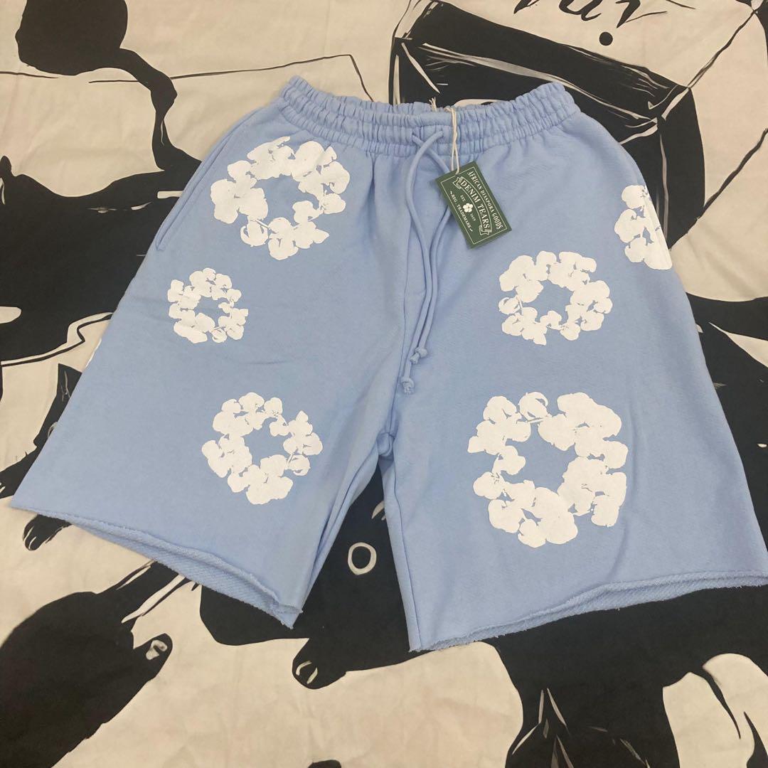 限定販売】Denim Tears スウェット ハーフパンツ S スカイブルー