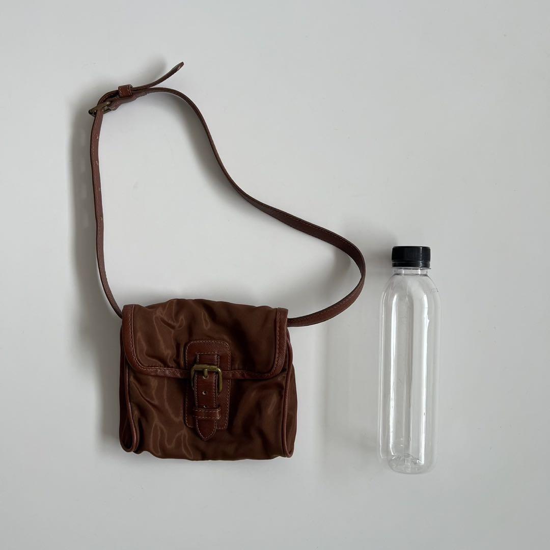 バッグ PRADA LEATHER NYLON ONE SHOULDER BAG