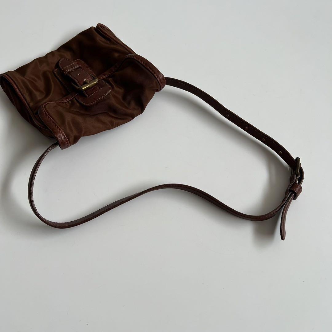 バッグ PRADA LEATHER NYLON ONE SHOULDER BAG