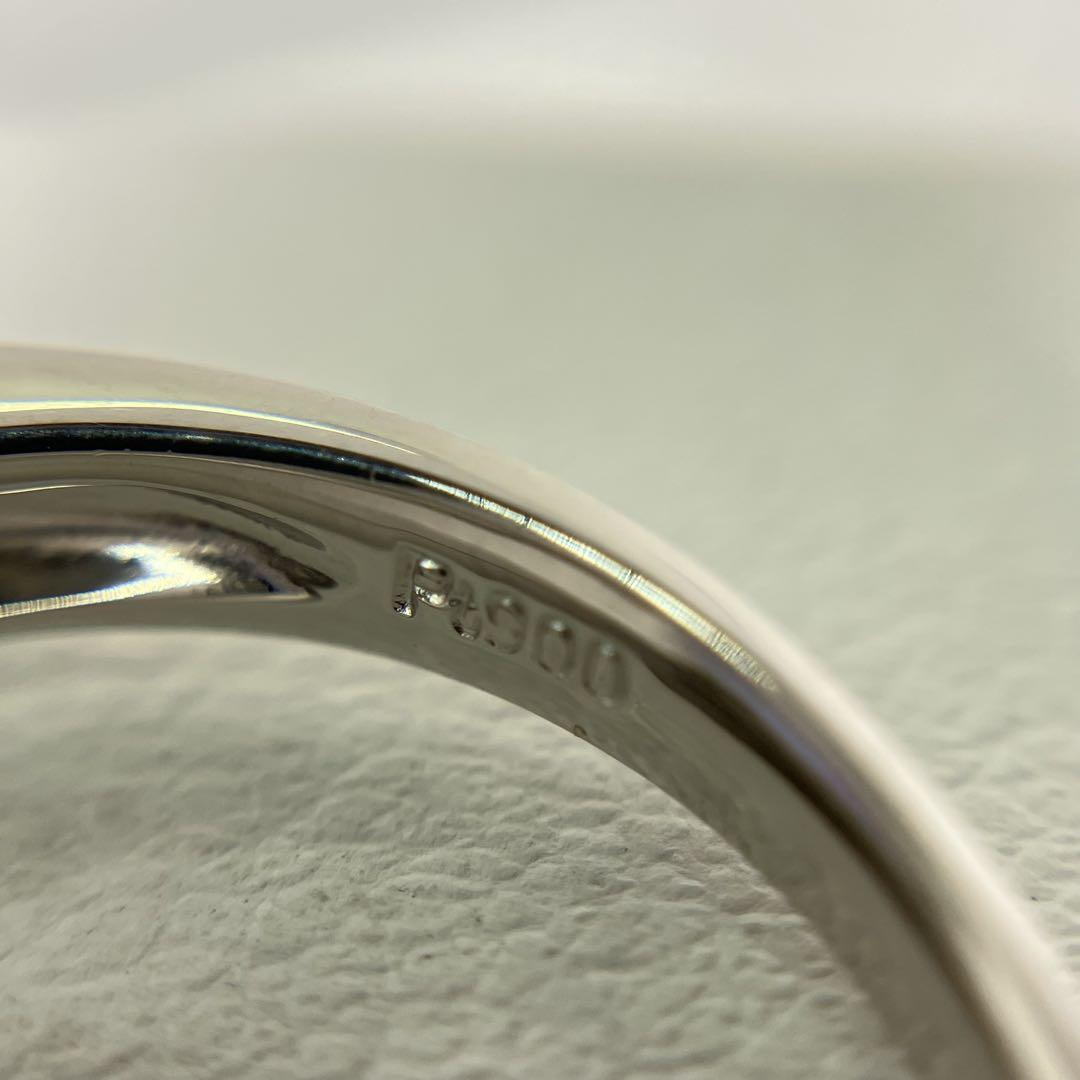 美品 Pt900 ダイヤ付 天然タンザナイト リング TZ1.12 D0.08