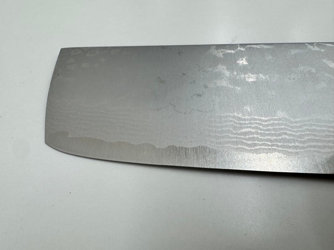 【新品未使用】三木刃物製作所 本鍛造 白雲 積層 菜切包丁 箱付き ダマスカス