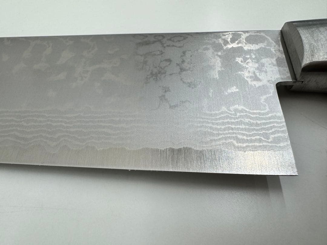 【新品未使用】三木刃物製作所 本鍛造 白雲 積層 菜切包丁 箱付き ダマスカス