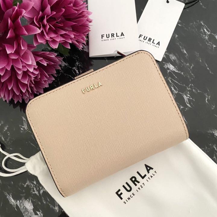 新品 FURLA フルラ 折り財布 ベージュピンク