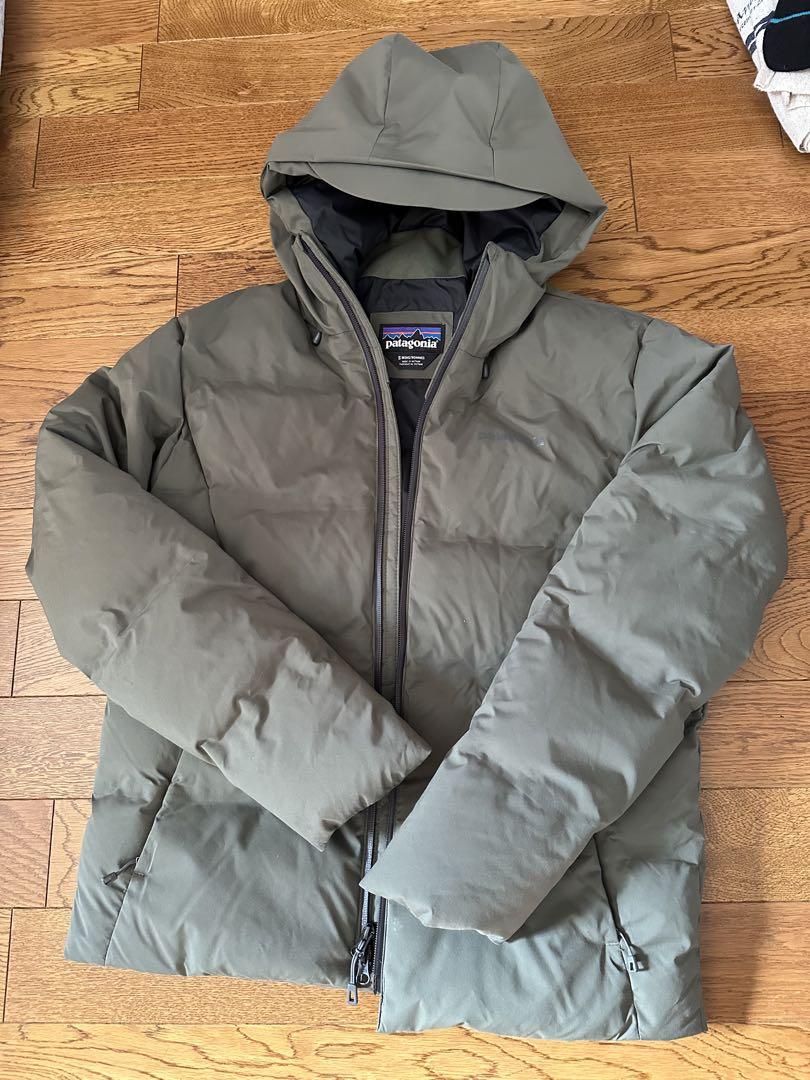 patagonia フード付きダウンジャケット オリーブグリーン - メルカリ