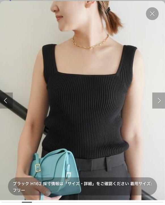 Sophie Square タンクトップ ブラック Sophie Square タンクトップ ブラック