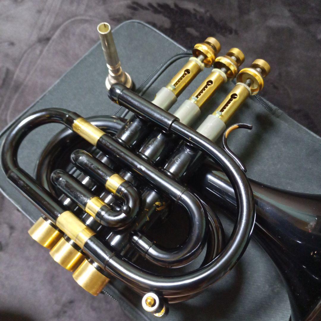 J.Michael TR−400 マイケルポケットトランペット本体 ブラック 黒