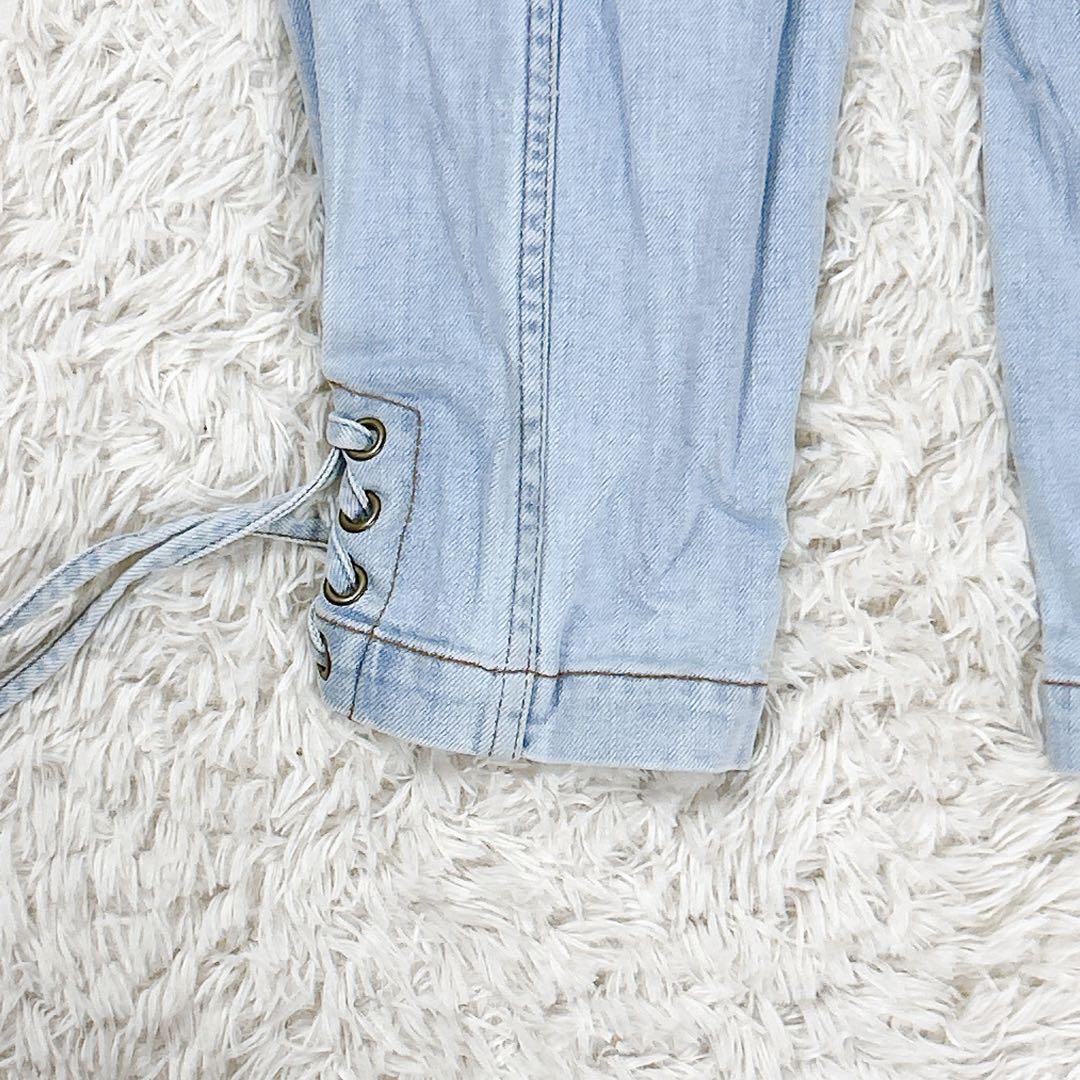 【美品】ulla johnson ハイウエストデニムパンツ　リボン