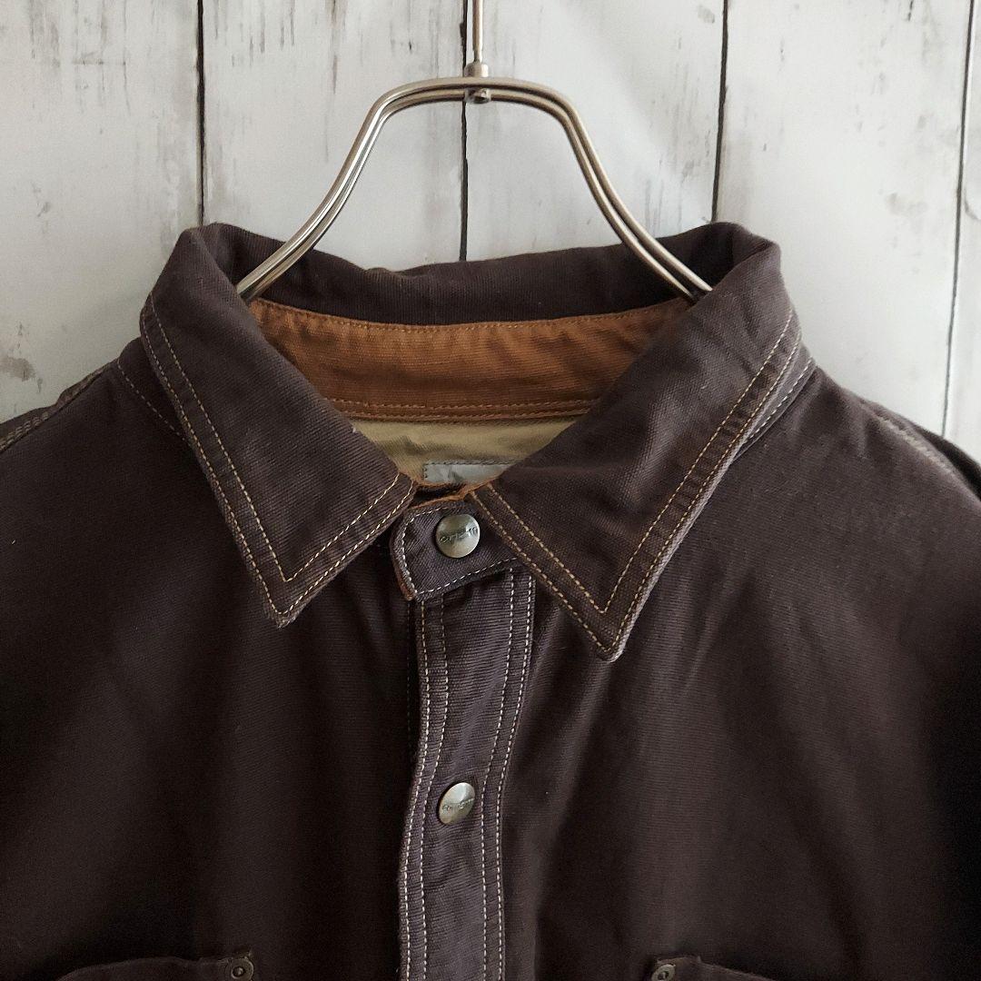Carhartt】カーハート FR ダック地 ワークシャツ 2XL 茶 - メルカリ