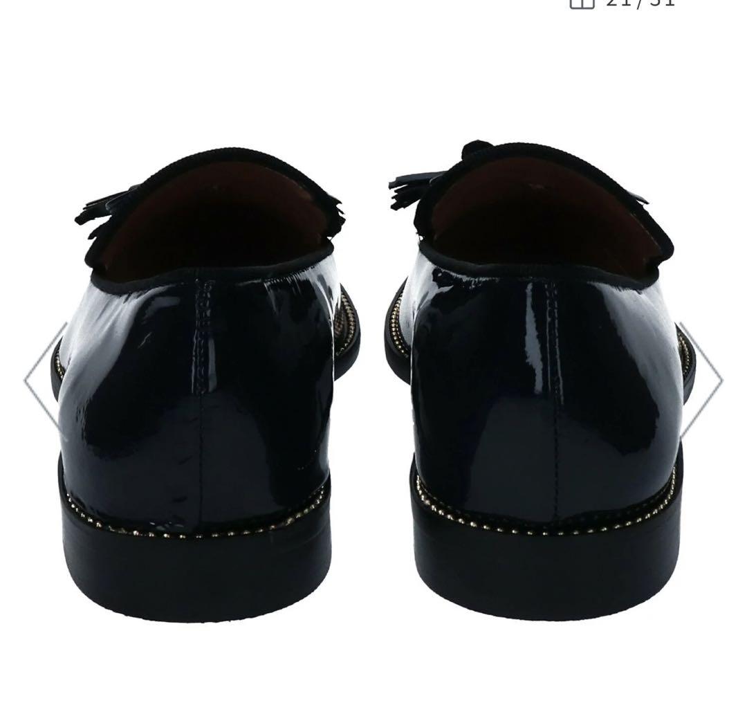 インターショシュール INTER-CHAUSSURES タッセルリボンエナメル