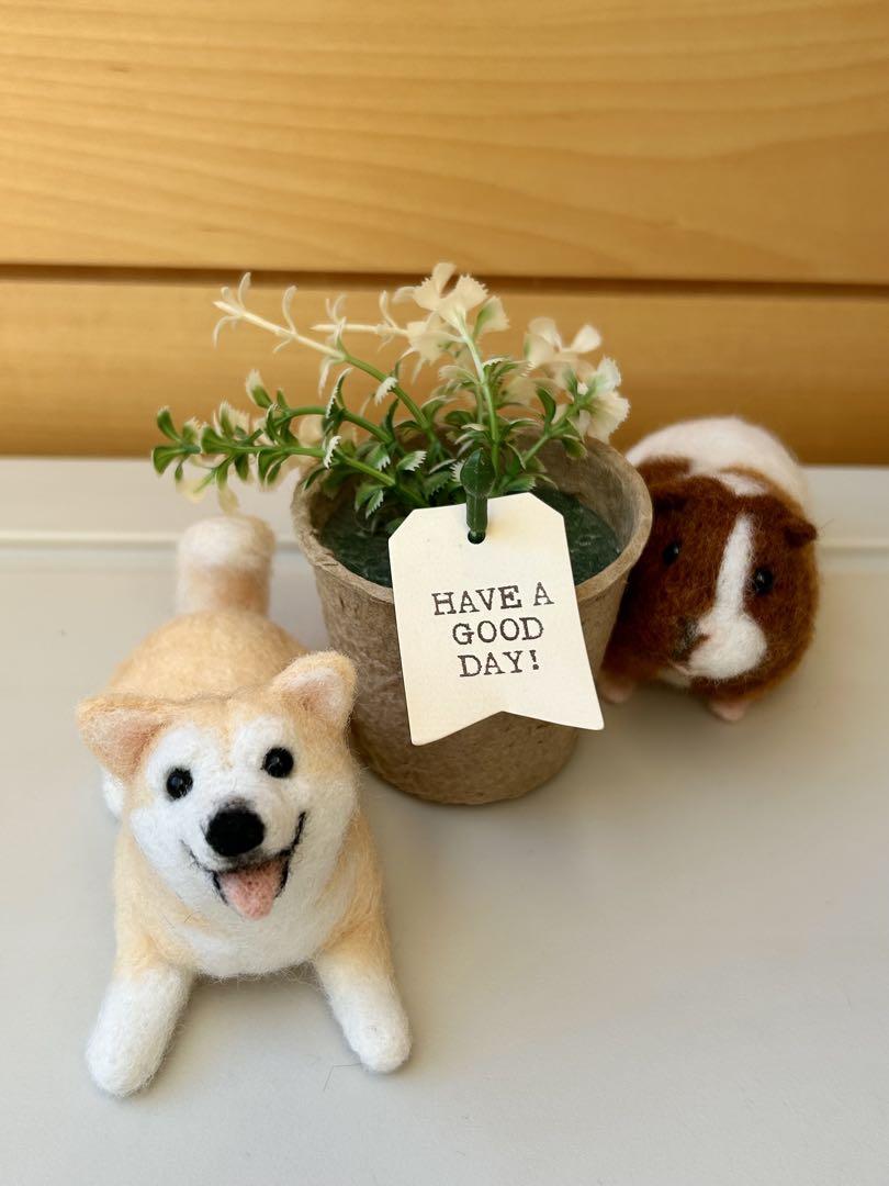 HARUHI♪モルモットちゃん 柴犬ちゃん 羊毛フェルト ハンドメイド