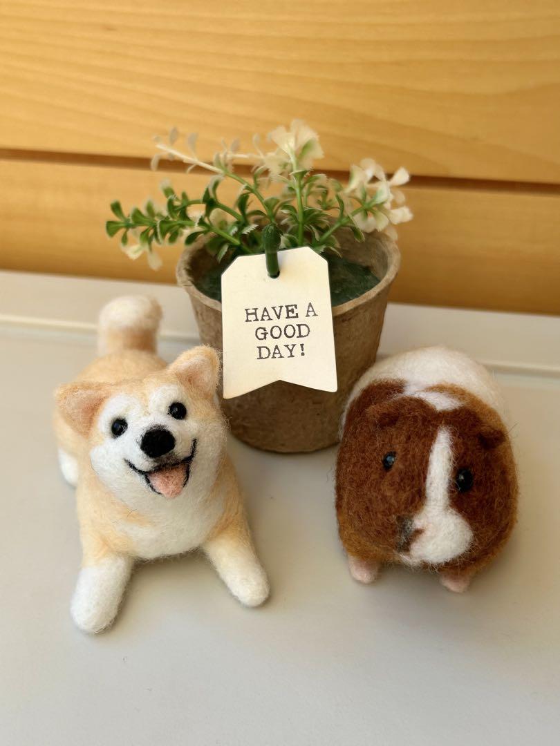 HARUHI♪モルモットちゃん 柴犬ちゃん 羊毛フェルト ハンドメイド